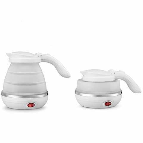 Електрочайник Electric Kettle силіконовий дорожній 500 мл Білий (521-153) - фото 4