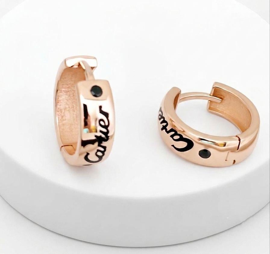 Золоті сережки-конго "Роял" в стилі Cartier (3136) Золоті сережки-конго "Роял" в стилі Cartier (3136)