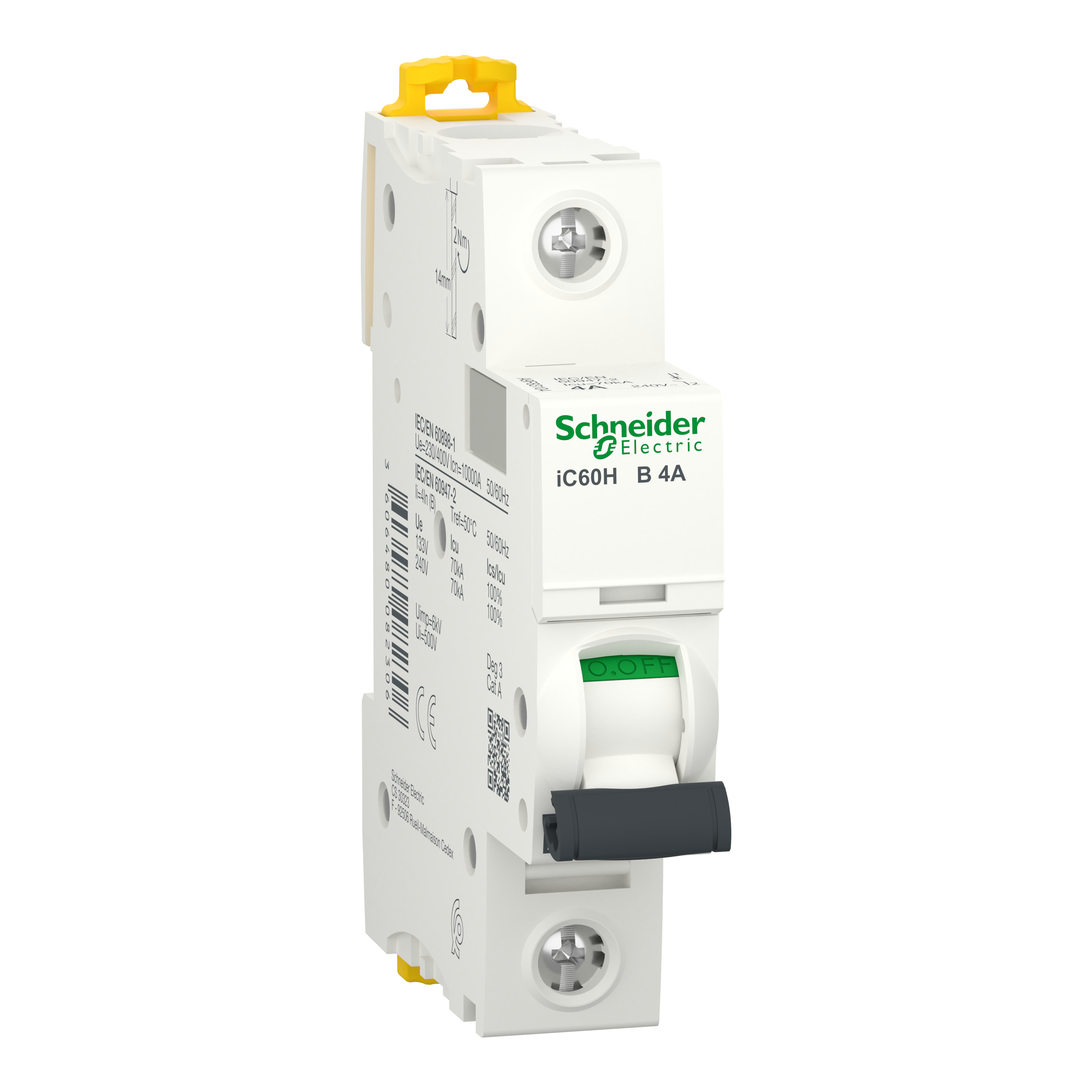 Автоматичний вимикач Schneider Electric IC60H 1P 4A 70kA B (A9F83104) Автоматичний вимикач Schneider Electric IC60H 1P 4A 70kA B (A9F83104)