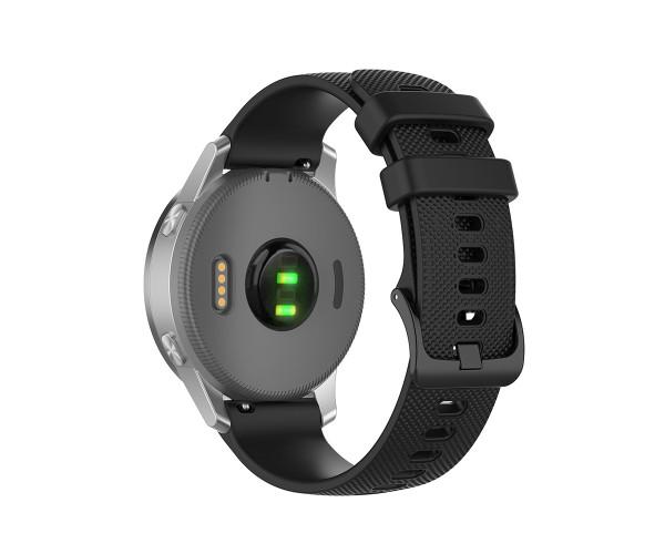Ремешок силиконовый Solid Spraying для смарт-часов Garmin Forerunner 570 47 мм/Venu 4 45 мм 22 мм Черный