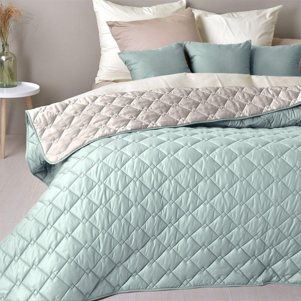 Покрывало на кровать IDEIA Cube двухстороннее антиаллергенное 210х240 см Мятный/Светло-серый (18786) - фото 2 Покрывало на кровать IDEIA Cube двухстороннее антиаллергенное 210х240 см Мятный/Светло-серый (18786) - фото 2