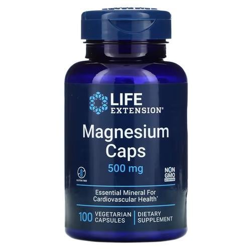 Магний Life Extension Magnesium Caps 500 мг 100 Vegetarian Capsules (LEX-14591)