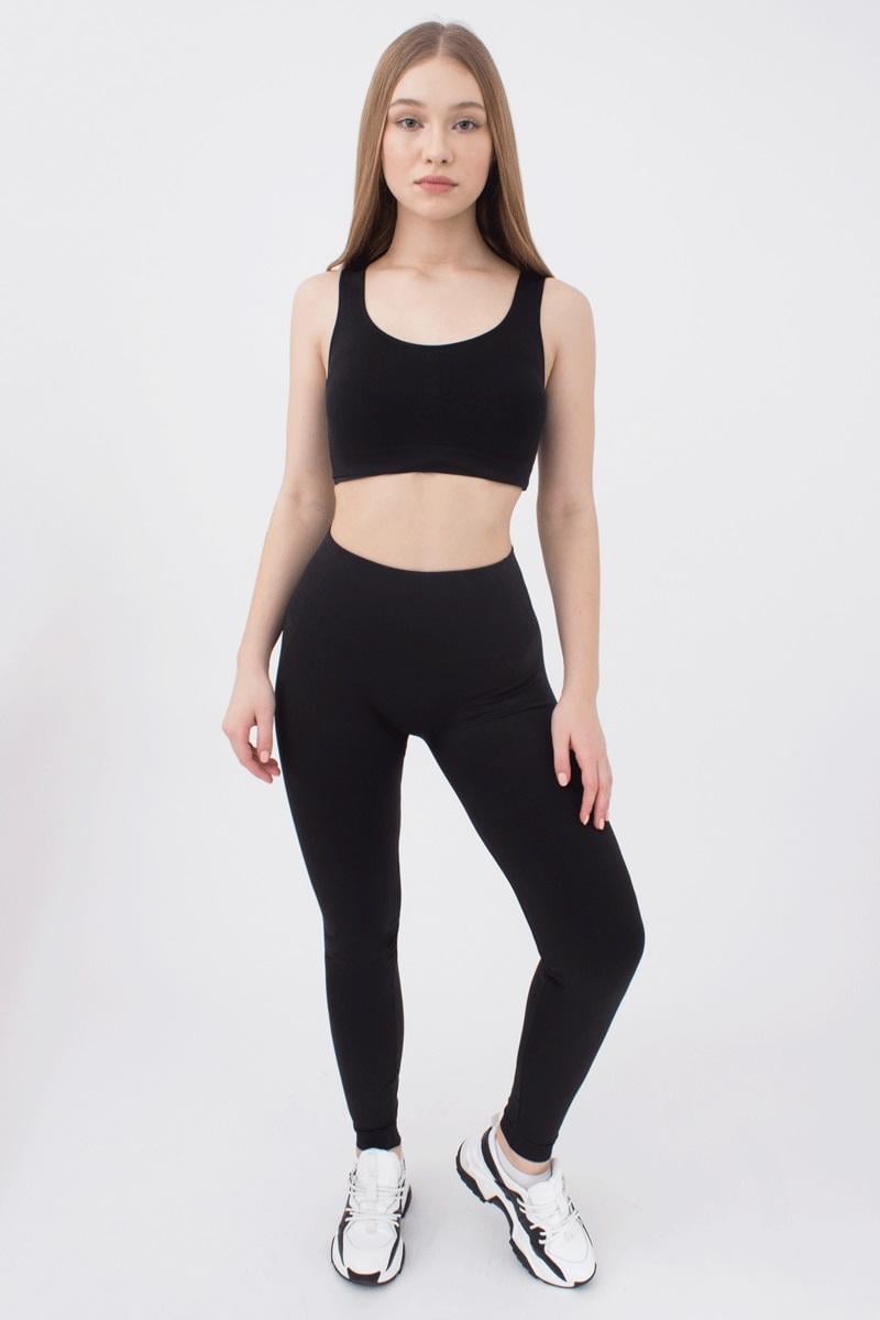 Леггинсы бесшовные Giulia LEGGINGS ENERGY с высокой талией L/XL Black (4823102991719)