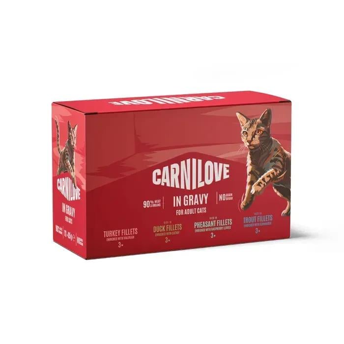 Корм вологий Carnilove Gravy Multipack для котів у соусі в асортименті 12x85 г (101377)