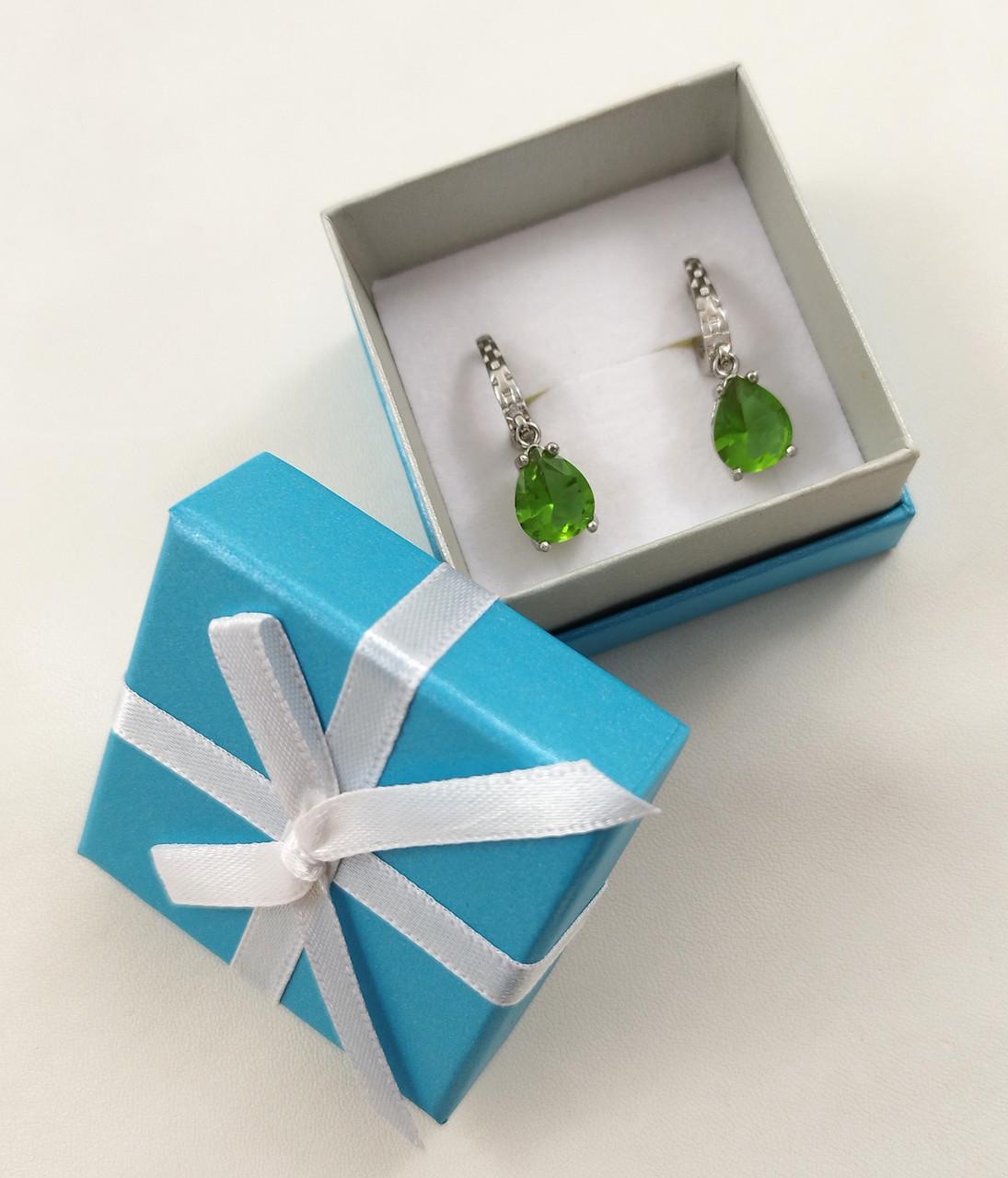 Серьги серебряные с султанитом (С1349/В-слт)