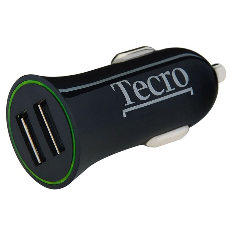 Зарядний пристрій автомобільний Tecro TCR-0221AB 2хUSB 2,1A/5V Black (36826459)