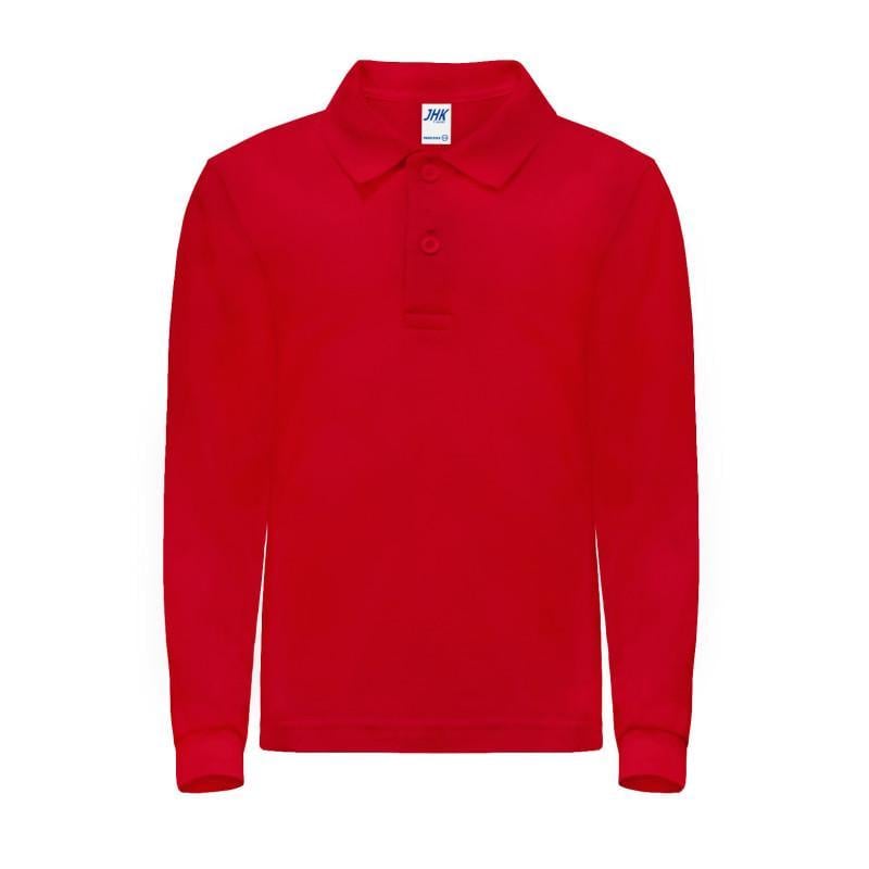 Детская футболка JHK KID POLO LS 7/8 Красный (RD) Детская футболка JHK KID POLO LS 7/8 Красный (RD)