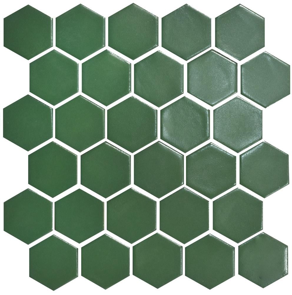 Керамическая мозаика Kotto Ceramica HEXAGON H 6010 295x295x9 мм Forest Green