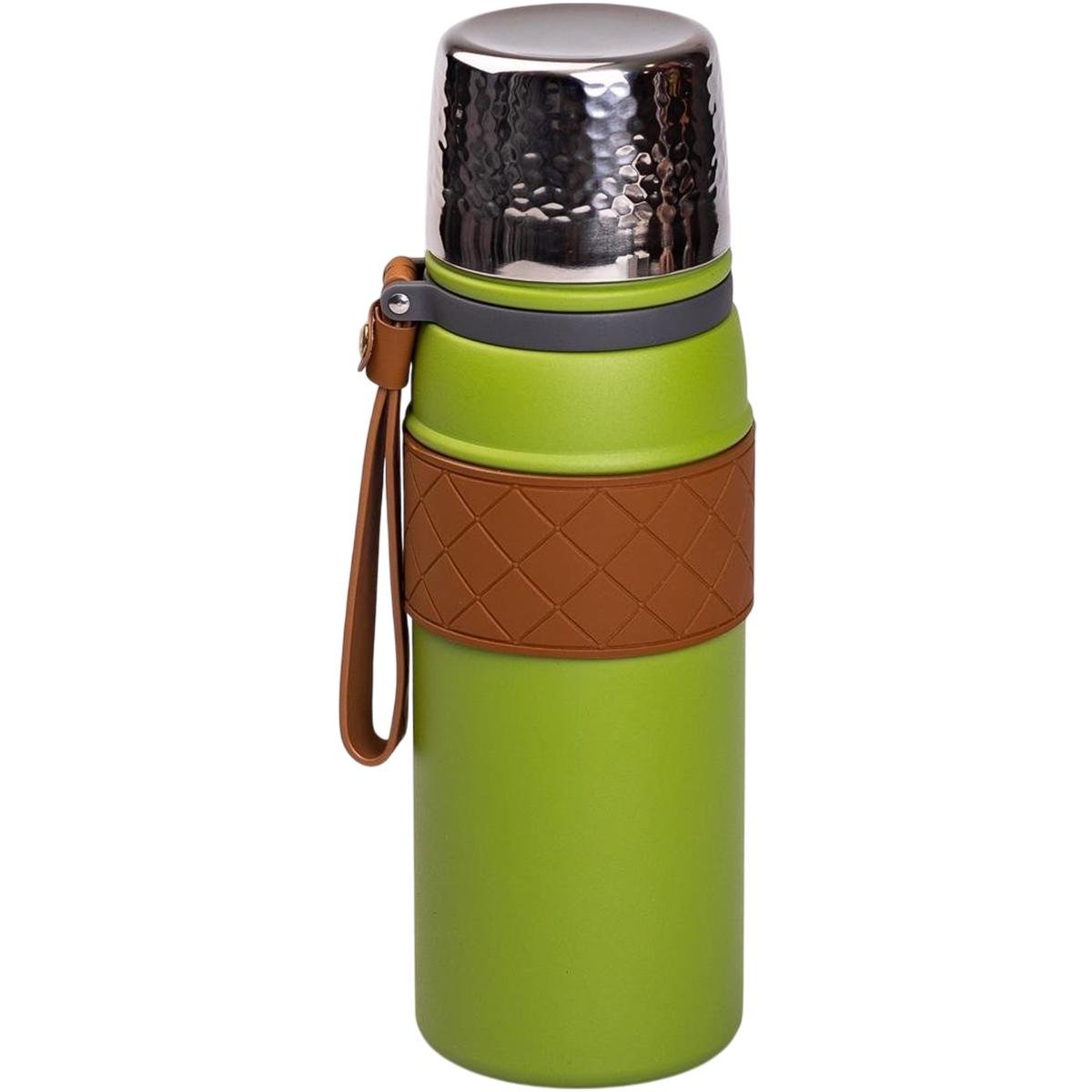 Термос з кришкою фліп топ та ситечком 700 мл Зелений (HP-14-7GR)