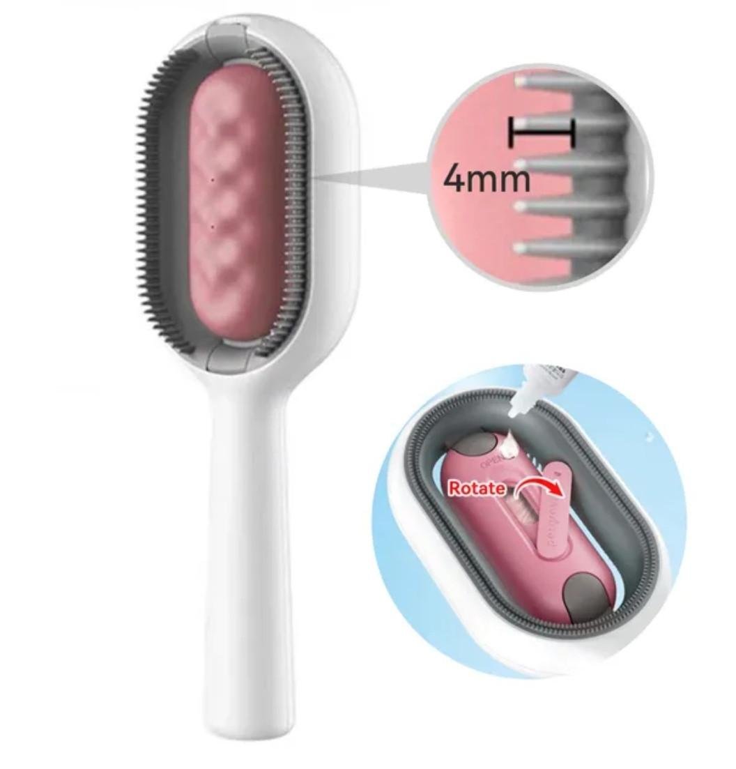 Щетка для шерсти животных силиконовая 0,4 мм с салфетками - фото 5
