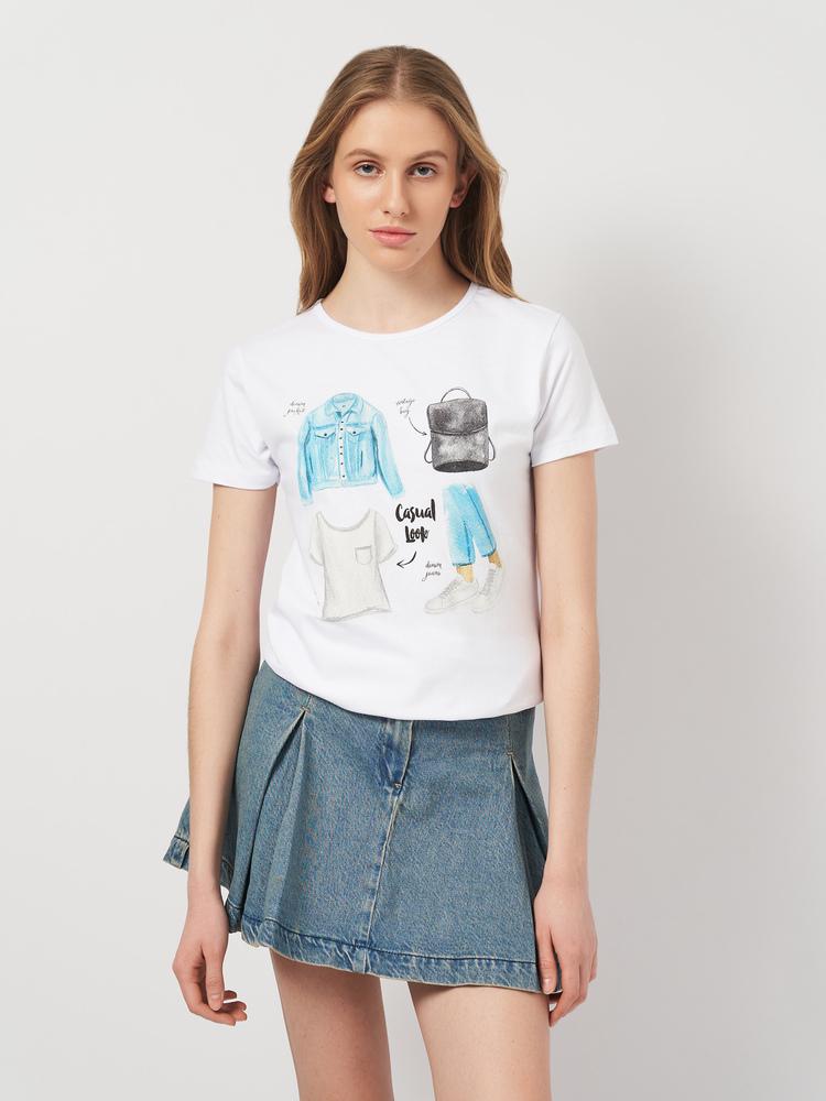 Футболка женская Frekans 73-2005х01 XL Белый (25715193)