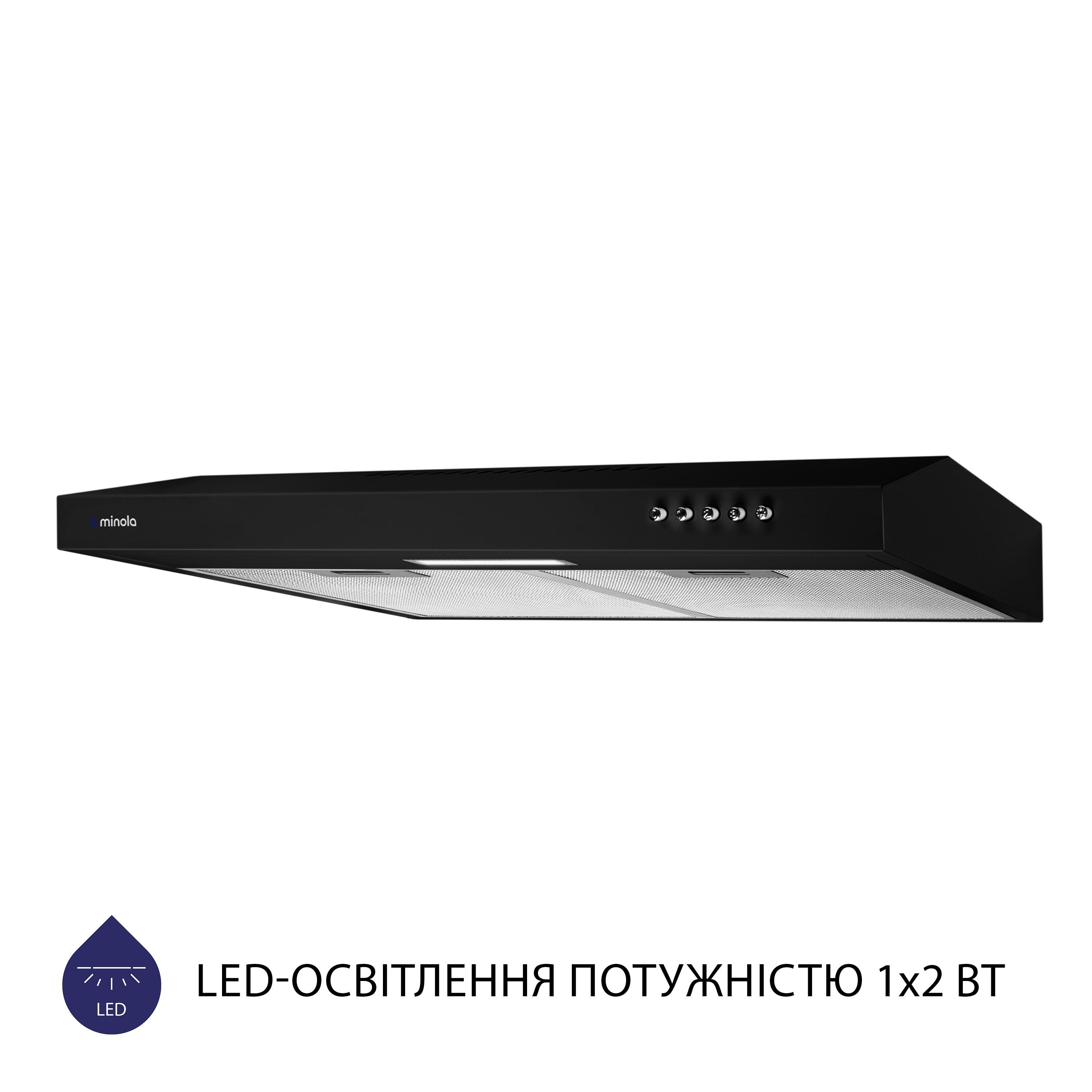 Витяжка плоска Minola HPL 613 BL - фото 4