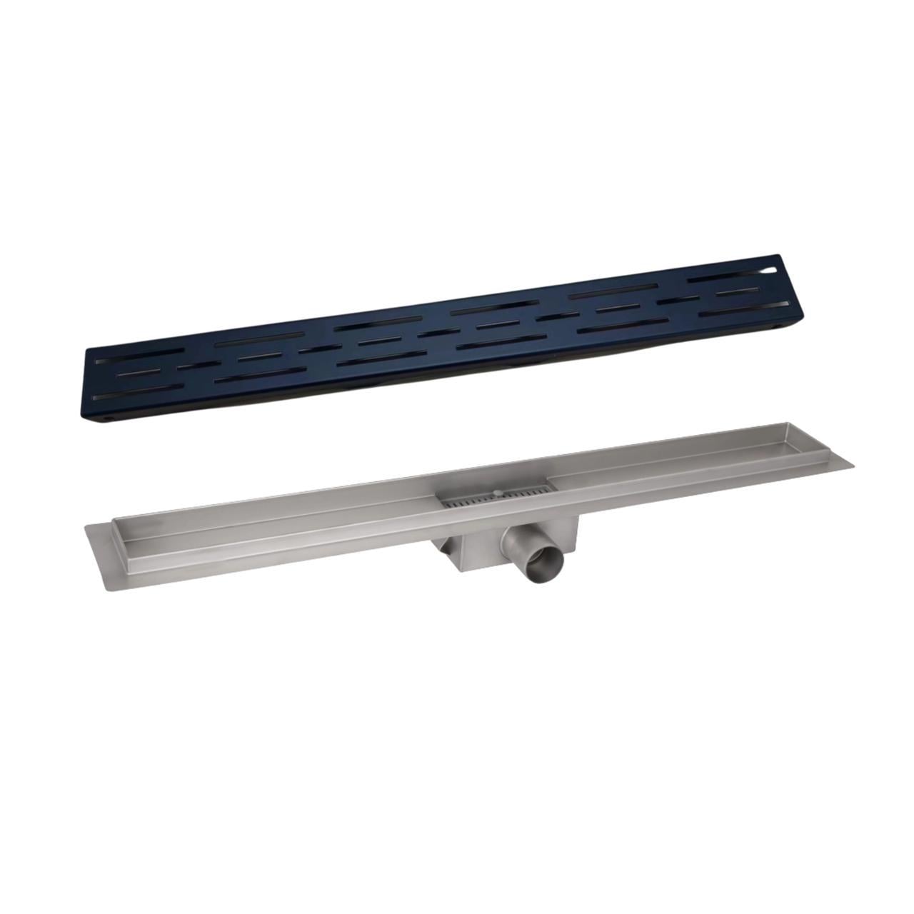 Трап линейный Qtap Taurus FD800 BLA из нержавеющей стали с сухим затвором 800 мм (2754393193)