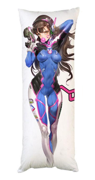Подушка дакимакура D.VA Солдат 76 Овервотч Overwatch декоративная ростовая двусторонняя 50x170 см