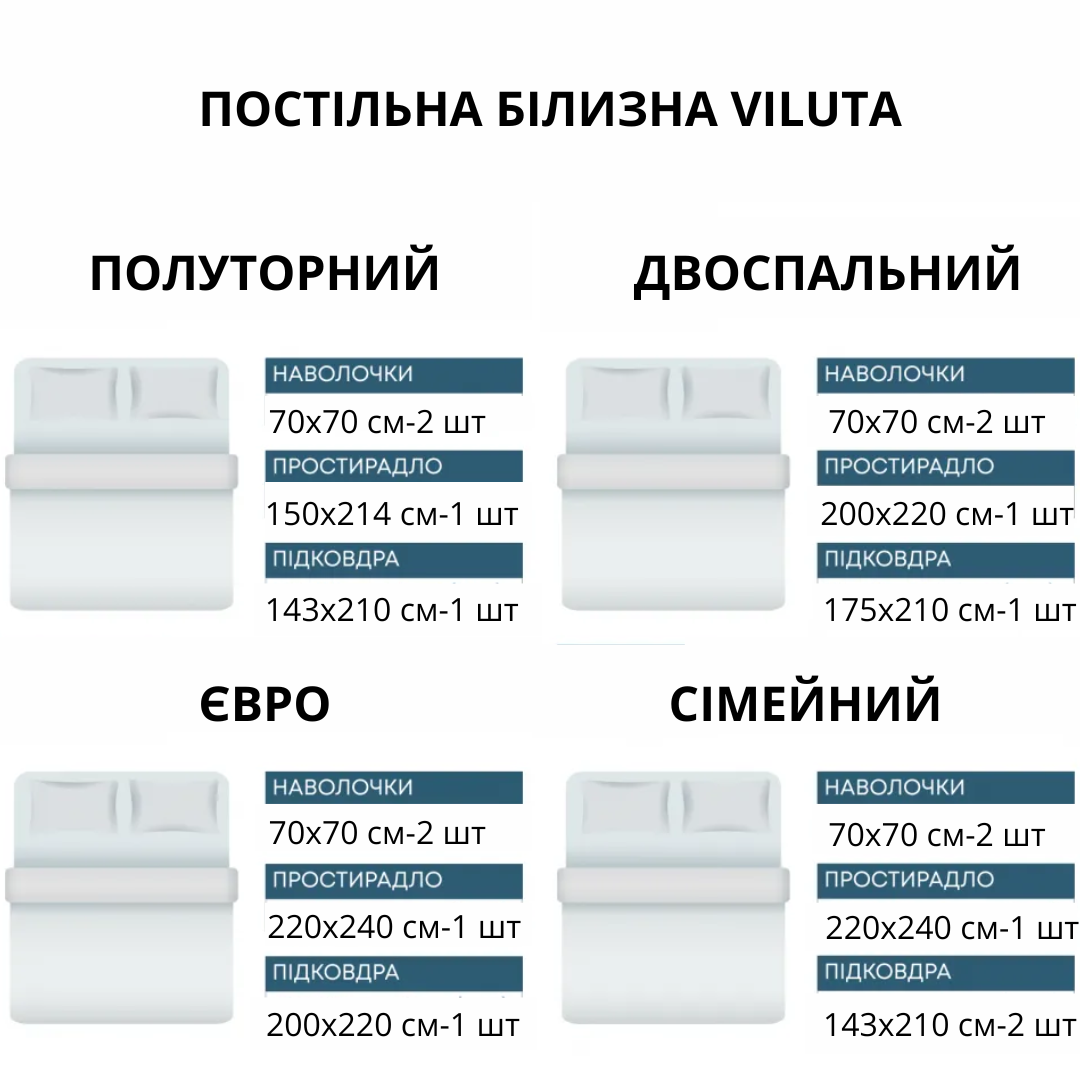 Комплект постільної білизни Viluta ранфорс євро (24277.3) - фото 9 Комплект постільної білизни Viluta ранфорс євро (24277.3) - фото 9