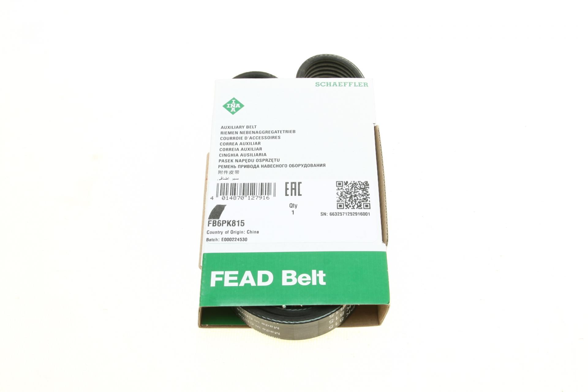 Ремень генератора INA Fiat Punto/Stilo 1.9 JTD 99-06 (FB_6PK815)
