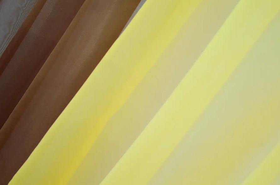 Комплект штор на кухню/балкон 265х170 см Коричневый/Желтый (017к) - фото 5 Комплект штор на кухню/балкон 265х170 см Коричневый/Желтый (017к) - фото 5