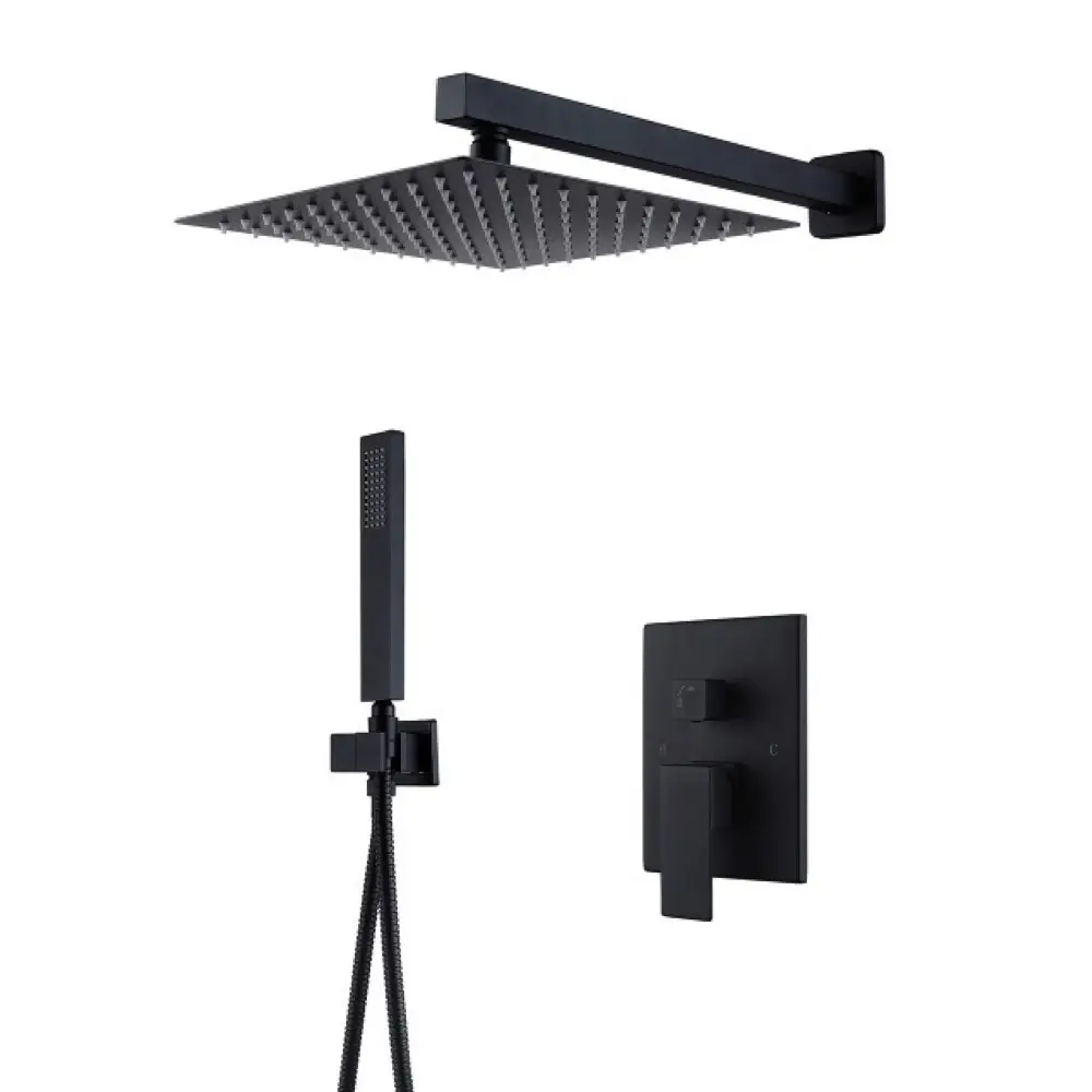 Душевая система встроенная Wezer PRO17B-02-BLACK нержавеющая сталь Черный (1044128)
