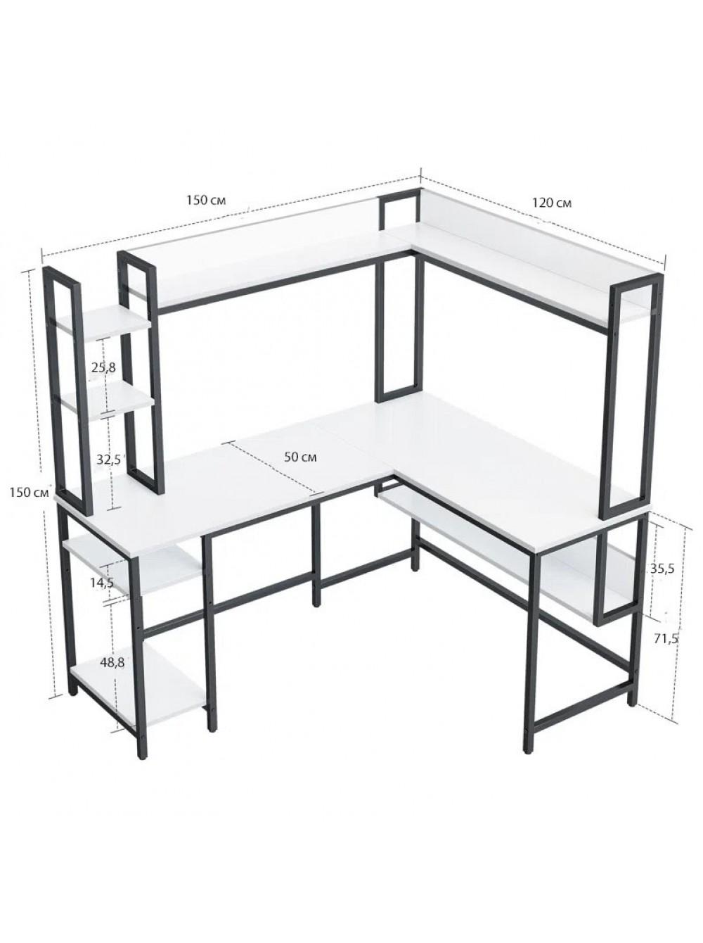 Письмовий стіл MSM Vouaux L-подібний Білий - фото 3