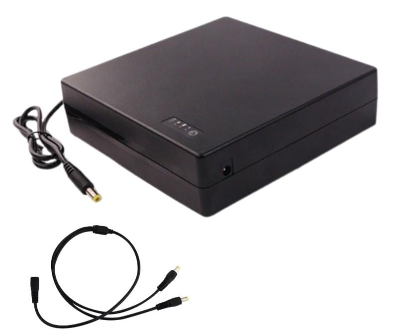 ИБП Mini UPS 31 200 мАч 12V 3А для модема маршрутизатора роутера терминала WGP 30WDL с разветвителем без блока питания