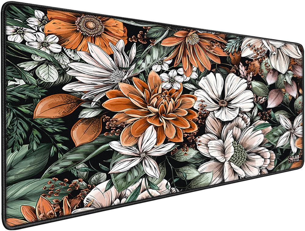 Коврик для мышки SHLab Orange/Beige Flowers SHM-791 70х30 см (37045)