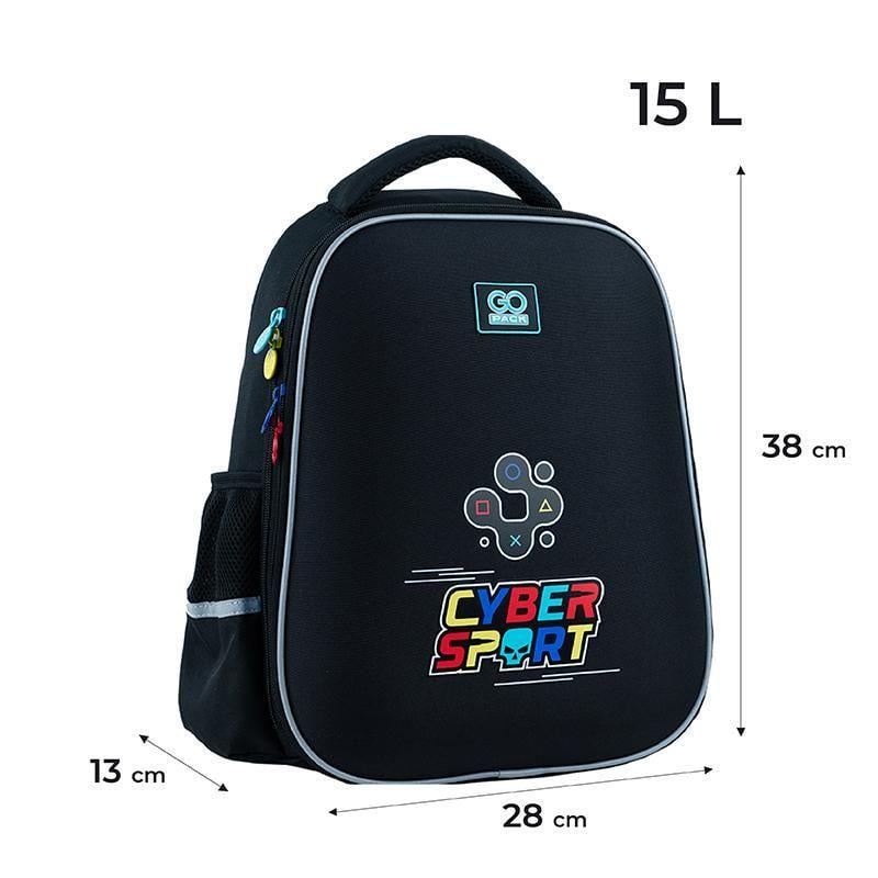 Рюкзак напівкаркасний GoPack EducationCyber Sport 38x28x13 см 15 л Чорний (GO24-165M-5) - фото 6