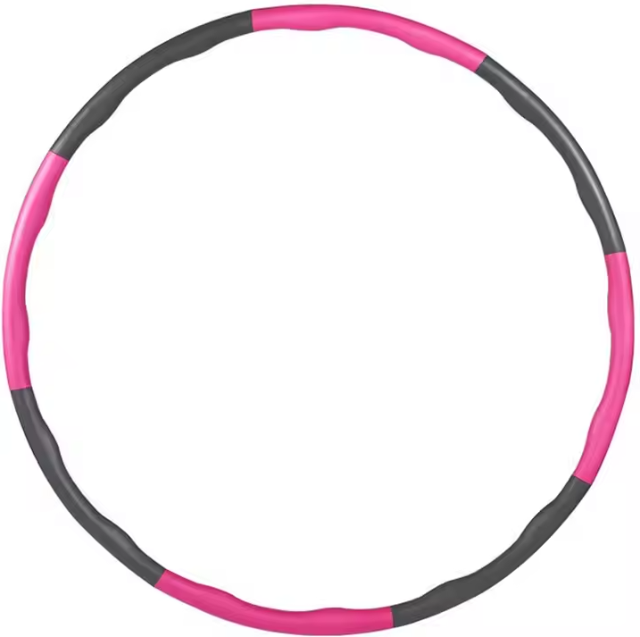 Обруч для гімнастики 8 секцій D 99 см Рожевий/Сірий (2521110963)