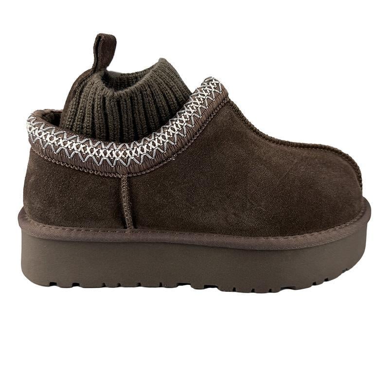 Угги женские замшевые на платформе 5826-406 p. 41 25,5 см Темно-коричневый