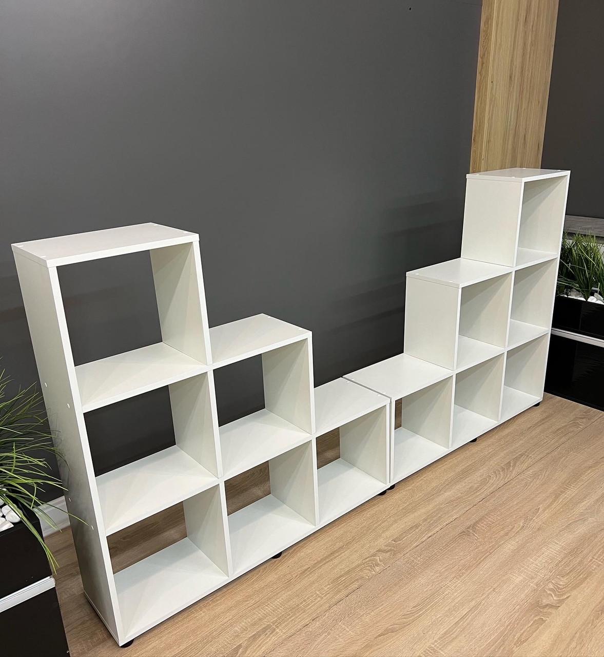 Стелаж А-2 на 6 комірок 1055х1080х252 мм Білий - фото 3