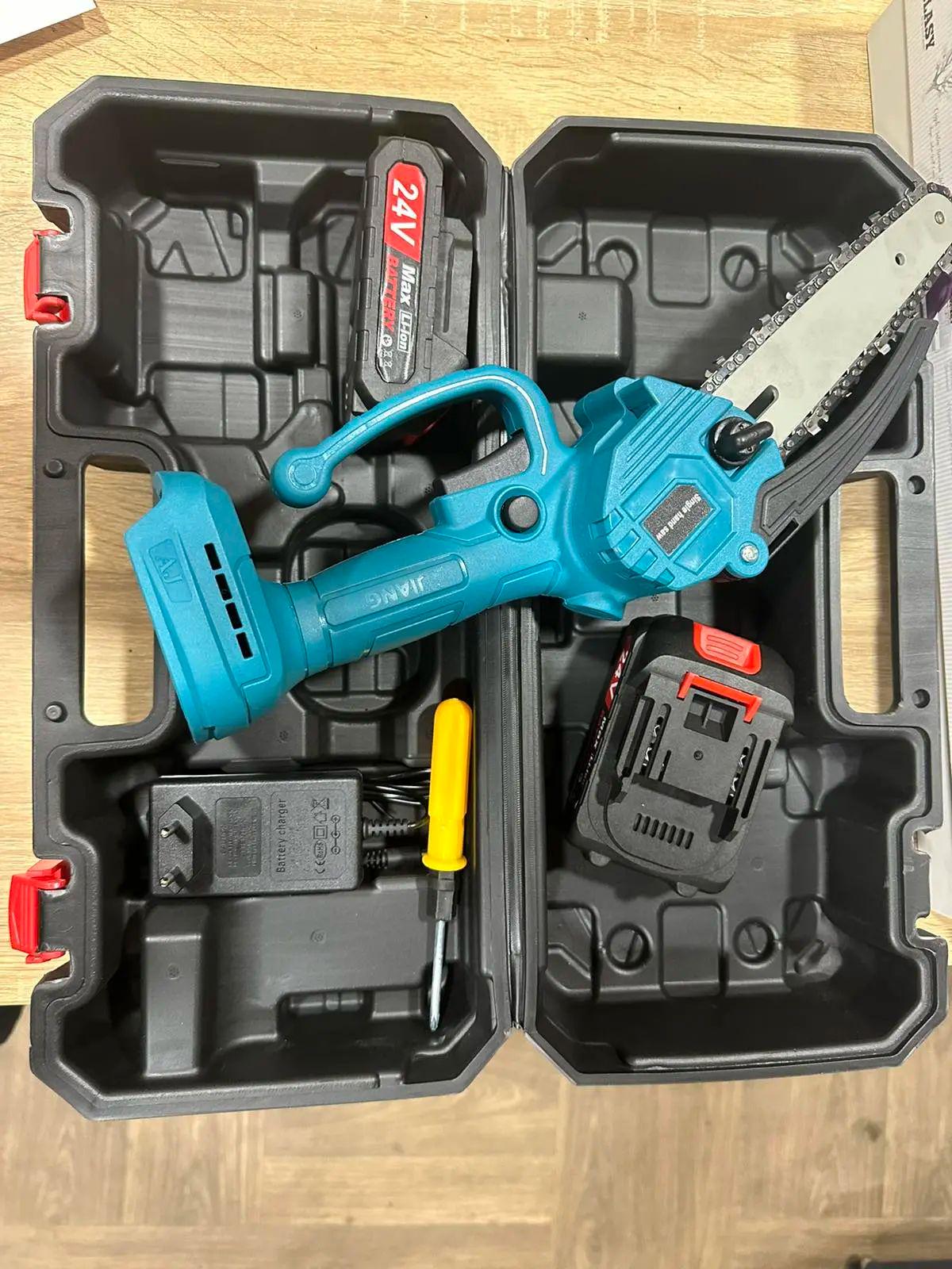 Електропила 10 см 1/4" 24В 5 Ач 4500 об/хв акумуляторна з індикатором заряду (opt-15403)