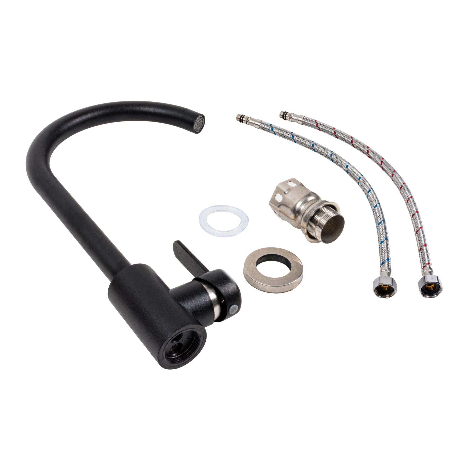 Смеситель кухонный Platinum 7990 NEST Черный матовый - фото 2 Смеситель кухонный Platinum 7990 NEST Черный матовый - фото 2