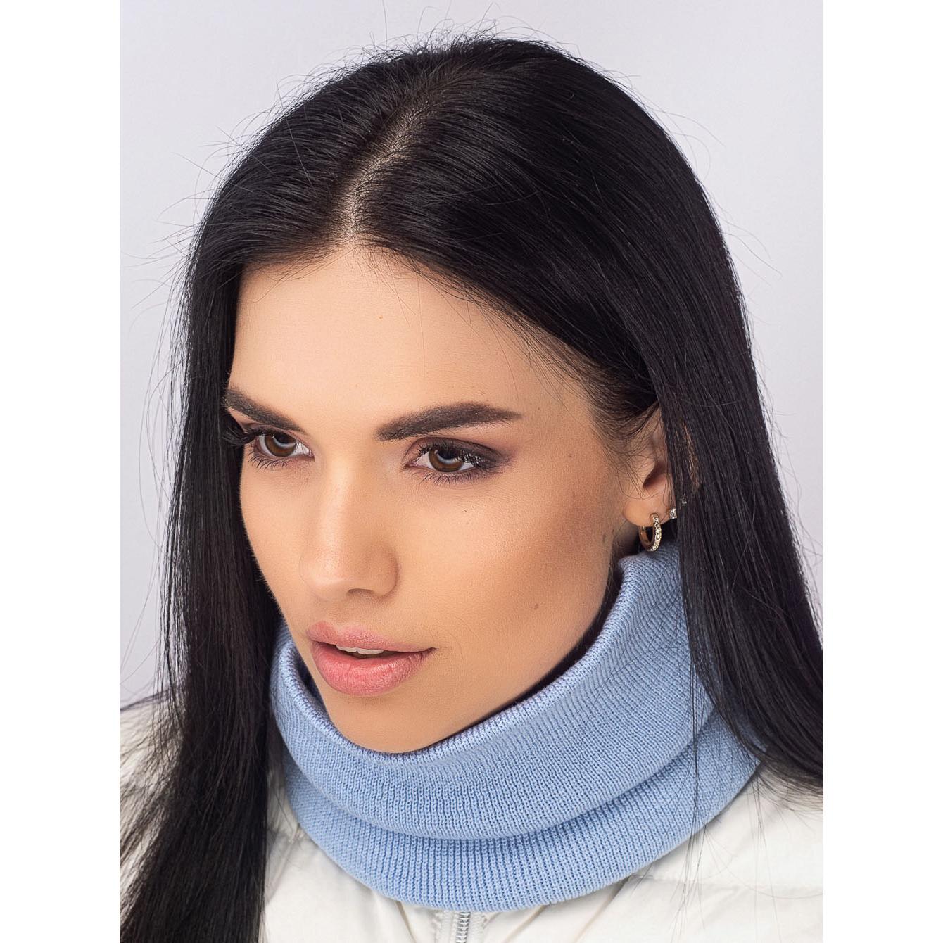 Снуд женский шерстяной Leks Диалог one size Облачный - фото 1