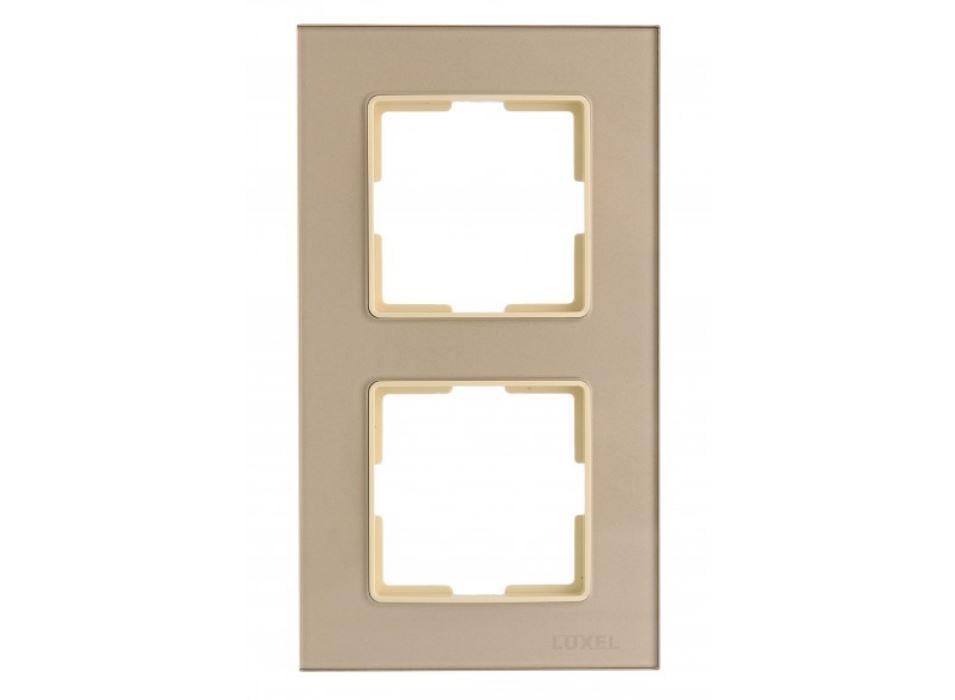 Рамка двойная JAZZ latte стеклянная вертикальная (0327) Рамка двойная JAZZ latte стеклянная вертикальная (0327)