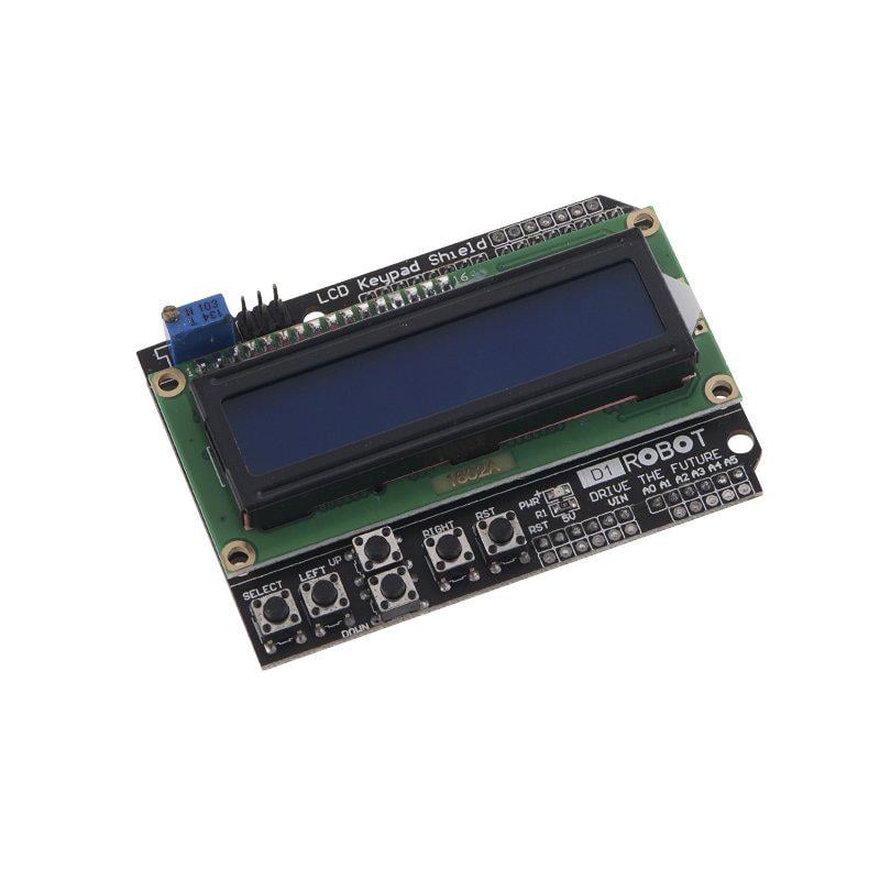Модуль LCD + KEY 1602 для Arduino синий дисплей (A175035)