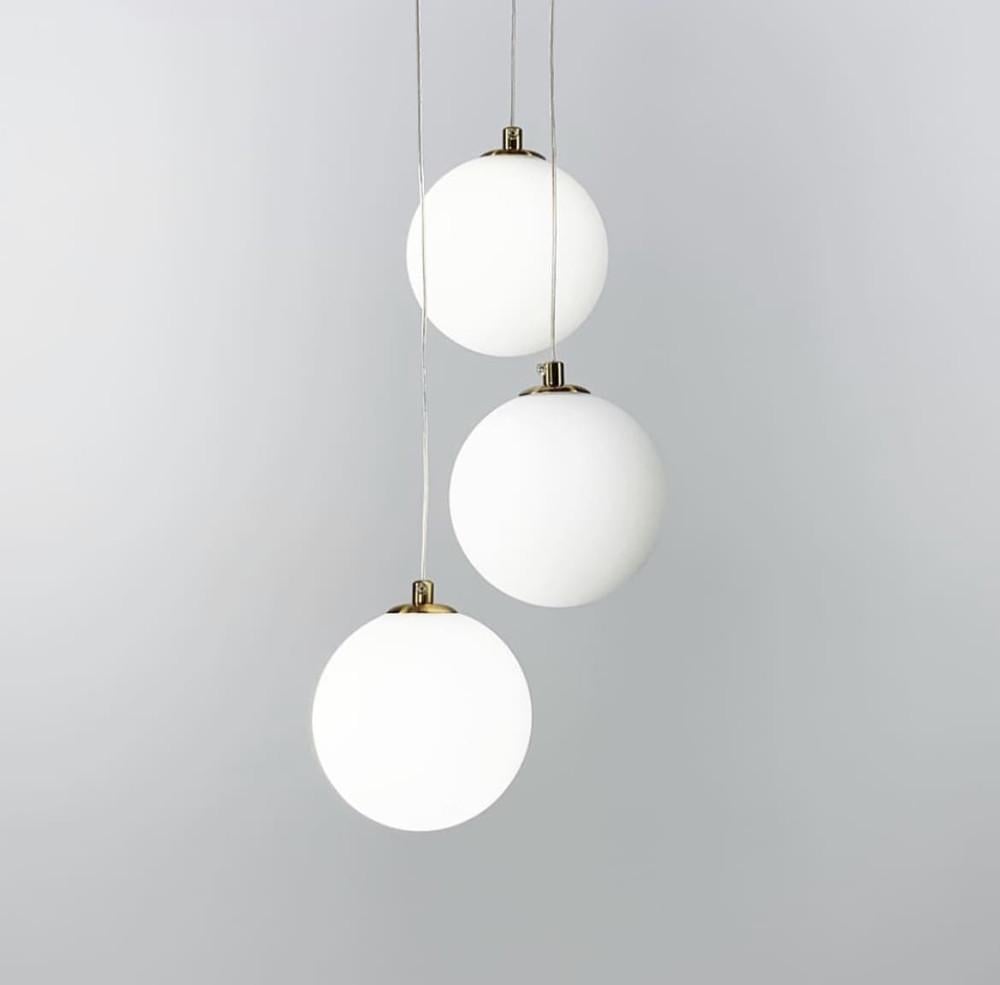 Люстра-трансформер підвісна Jar Bubble Ball з 3 білими плафонами (0286 GD 3) - фото 4