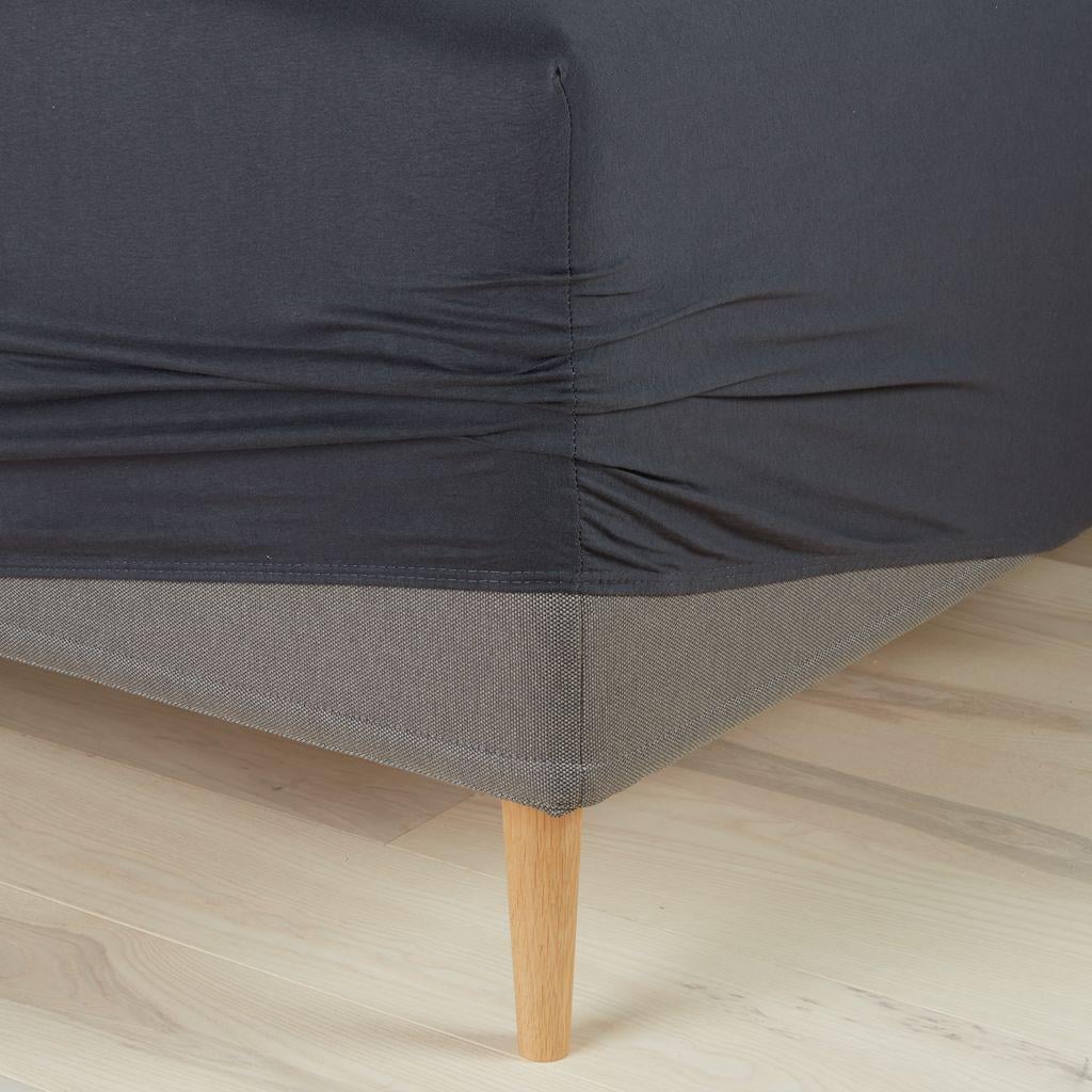 Простынь-наматрасник 160x200x40 см 130 г/м2 джерси Антрацитовый (16b3d32c)