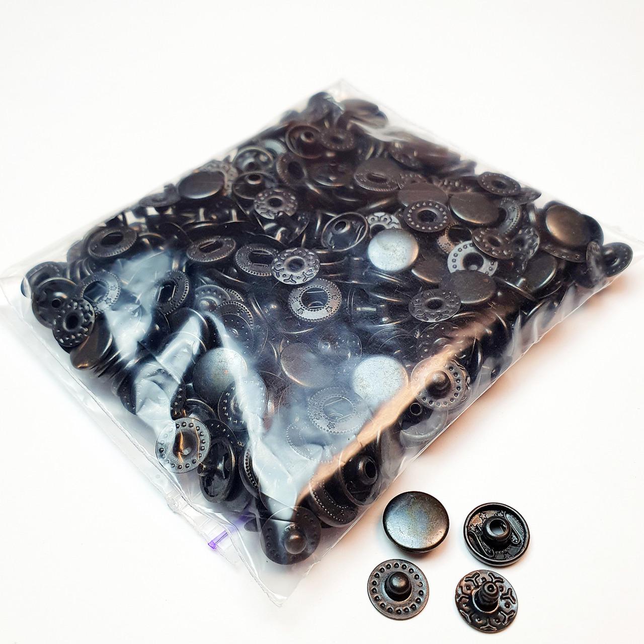 Кнопка металева Strong Alfa VT-2 10,5 мм 50 шт. Оксид