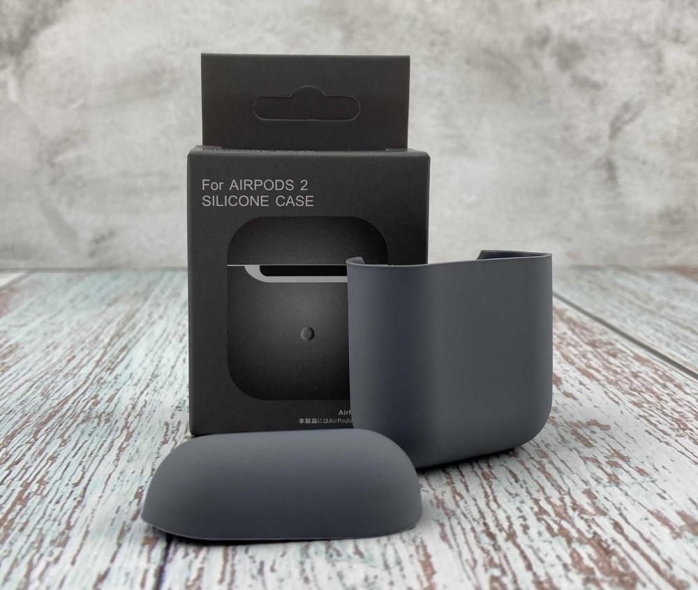 Силиконовый чехол для наушников AirPods 2 Grey