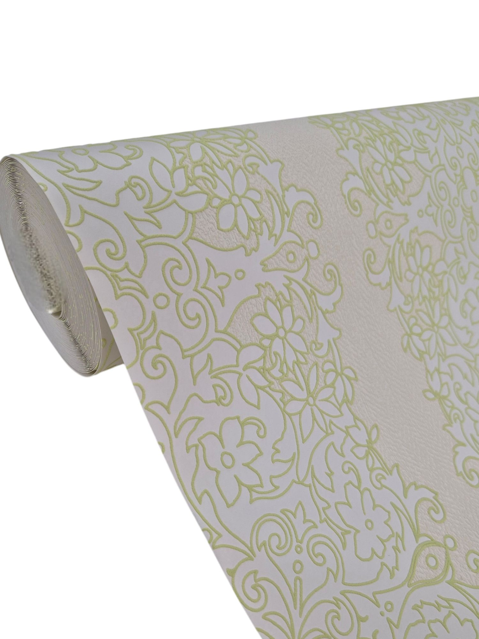 Шпалери вінілові Marburg 10,05x0,53 м Салатовий з білим (57107)