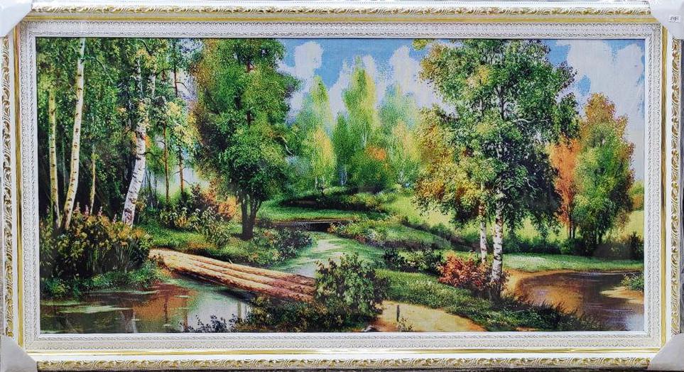 Картина-гобелен Березы среди леса 120х60 см
