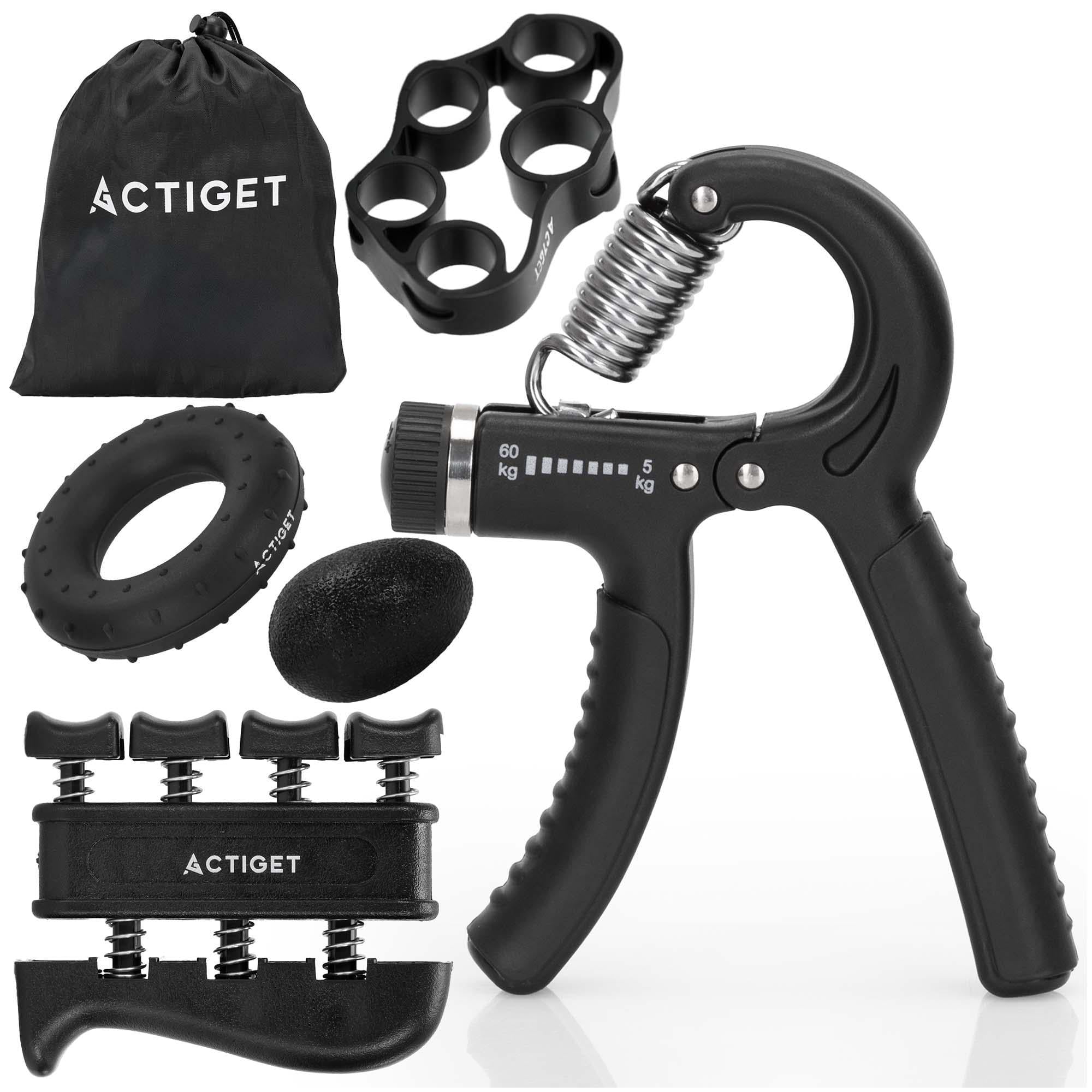 Набор эспандеров Actiget ACT0055 5в1 для тренировок запястья и пальцев Black (5825)