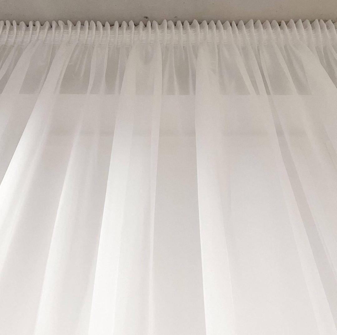 Тюль шифоновый на тесьме 100х270 см Белый (шифон 270) - фото 3 Тюль шифоновый на тесьме 100х270 см Белый (шифон 270) - фото 3