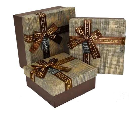 Набор подарочных коробок Stenson R33312G 3 шт. Prestige Brown