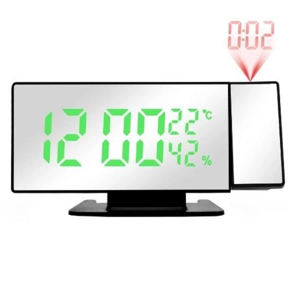 Часы настольные VST-896S-4 электронные с проекцией Зеленый/Черный (14487121)