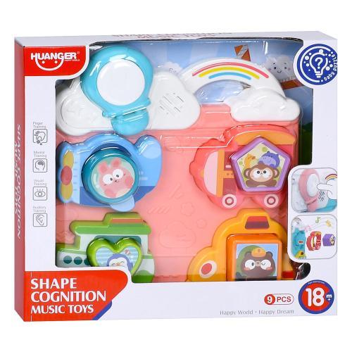 Игрушка музыкальная Baby Team Пазл-сортер транспорт Голубой (HE8088)