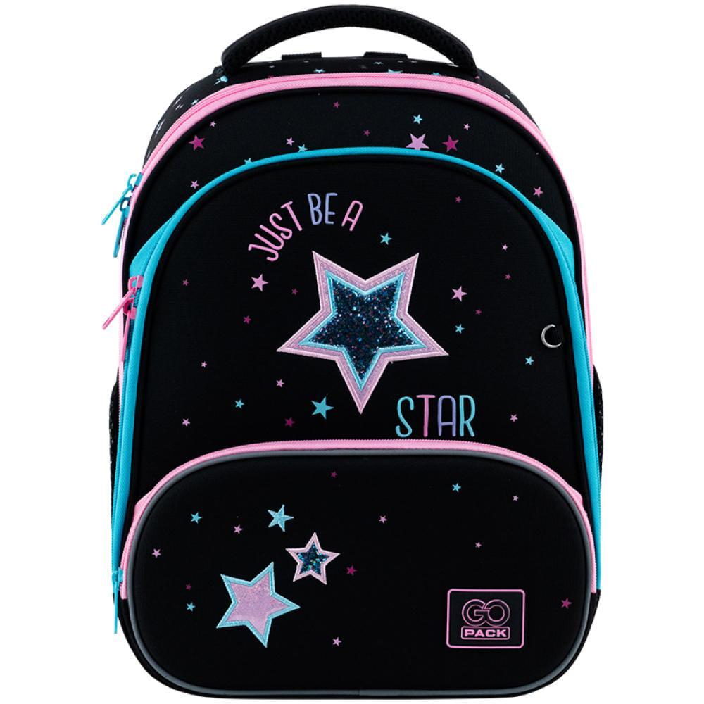 Рюкзак школьный GoPack Education Be A Star 38x28x15 см 12,5л Черный (GO25-597M-1)