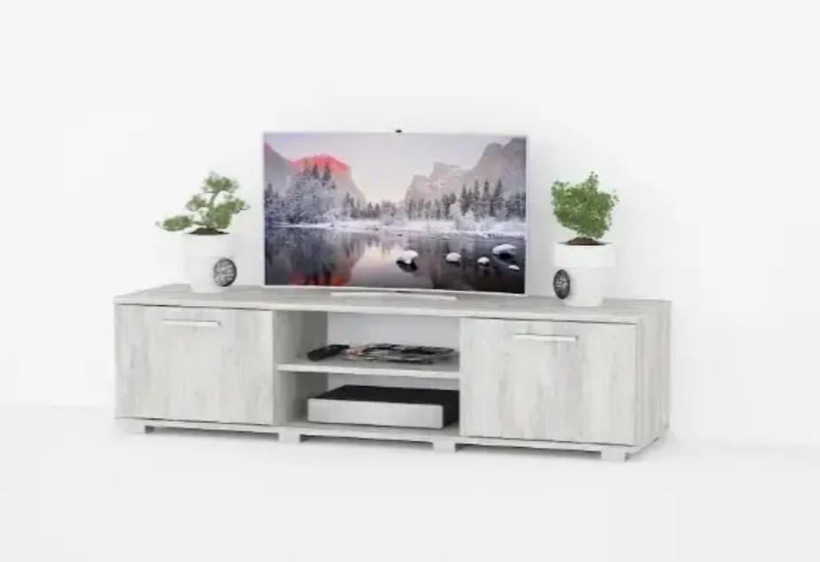 Тумба під TV з поличками Бетон (P106в)