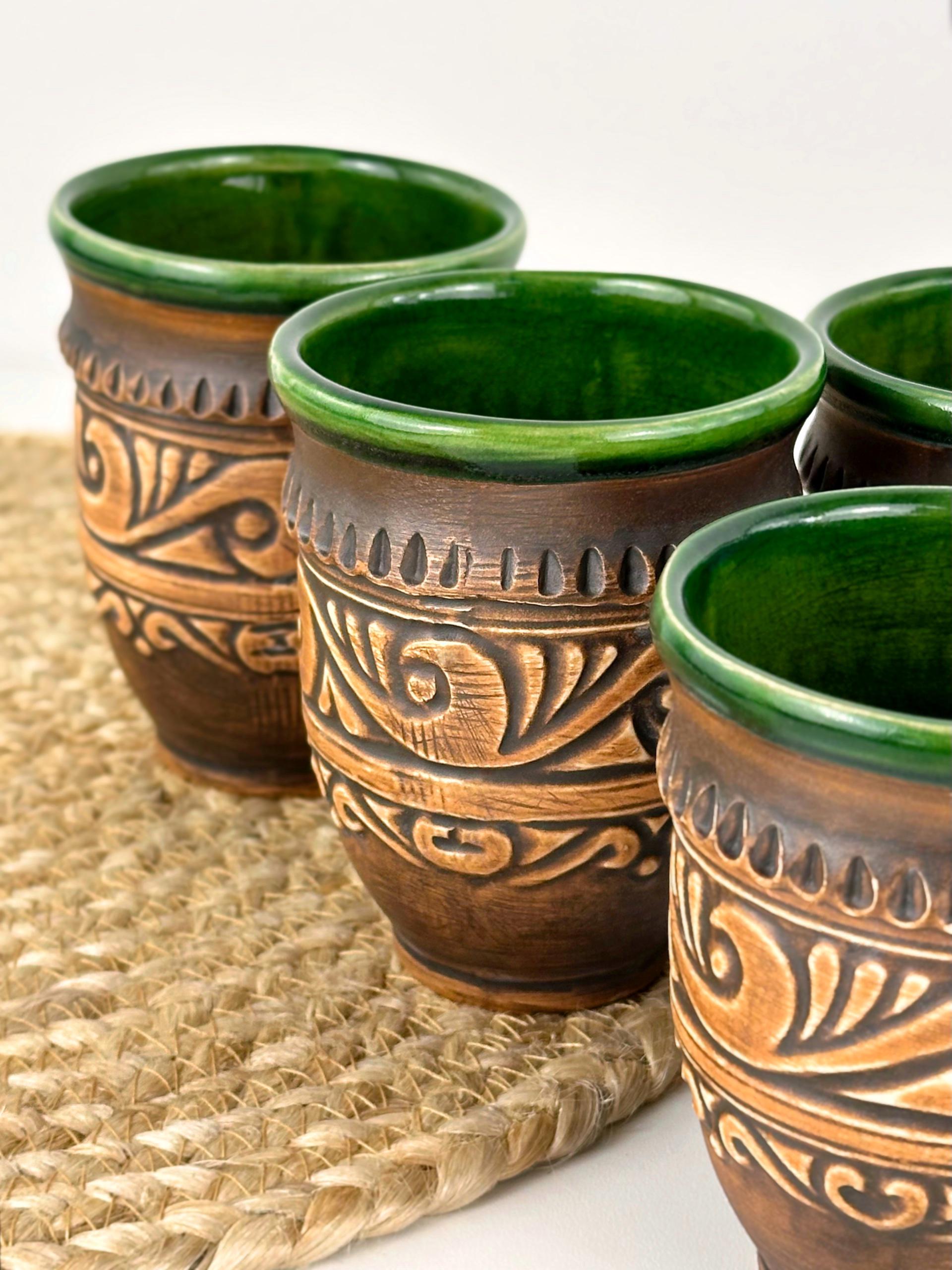 Набор глиняных стаканов Гражда 0,3 л х 6 шт. Коричневый (17019-21) - фото 8 Набор глиняных стаканов Гражда 0,3 л х 6 шт. Коричневый (17019-21) - фото 8