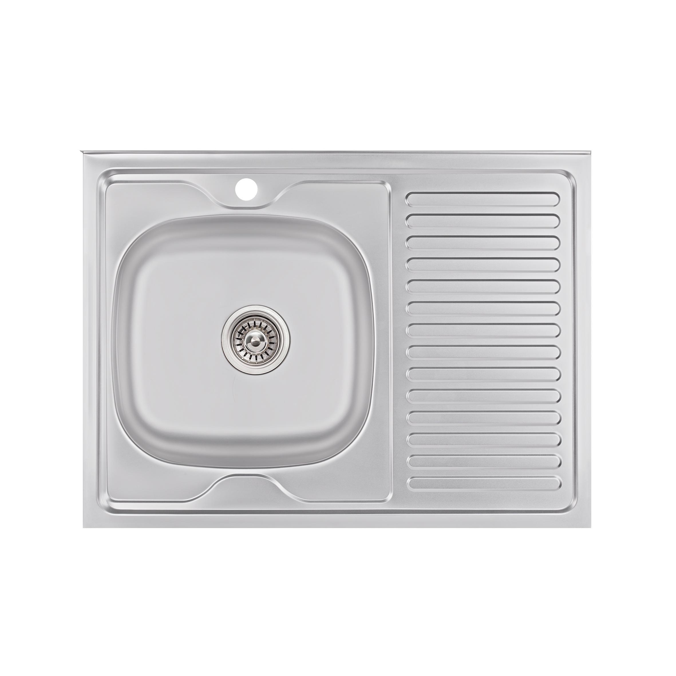 Мойка для кухни Lidz 6080-L Satin 0,6 мм (LIDZ6080L06SAT)