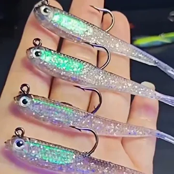 Силиконовая приманка для вылова хищной рыбы твистеры с острым крючком и блестящим глитером 10 шт. (F00013) - фото 5 Силиконовая приманка для вылова хищной рыбы твистеры с острым крючком и блестящим глитером 10 шт. (F00013) - фото 5